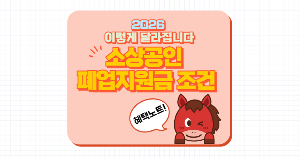소상공인 폐업지원금 조건 총정리 2026 점포철거비 신청대상 서류 체크리스트