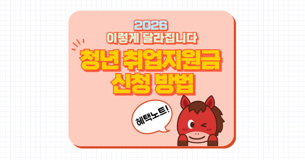 청년 취업지원금 신청 방법 총정리