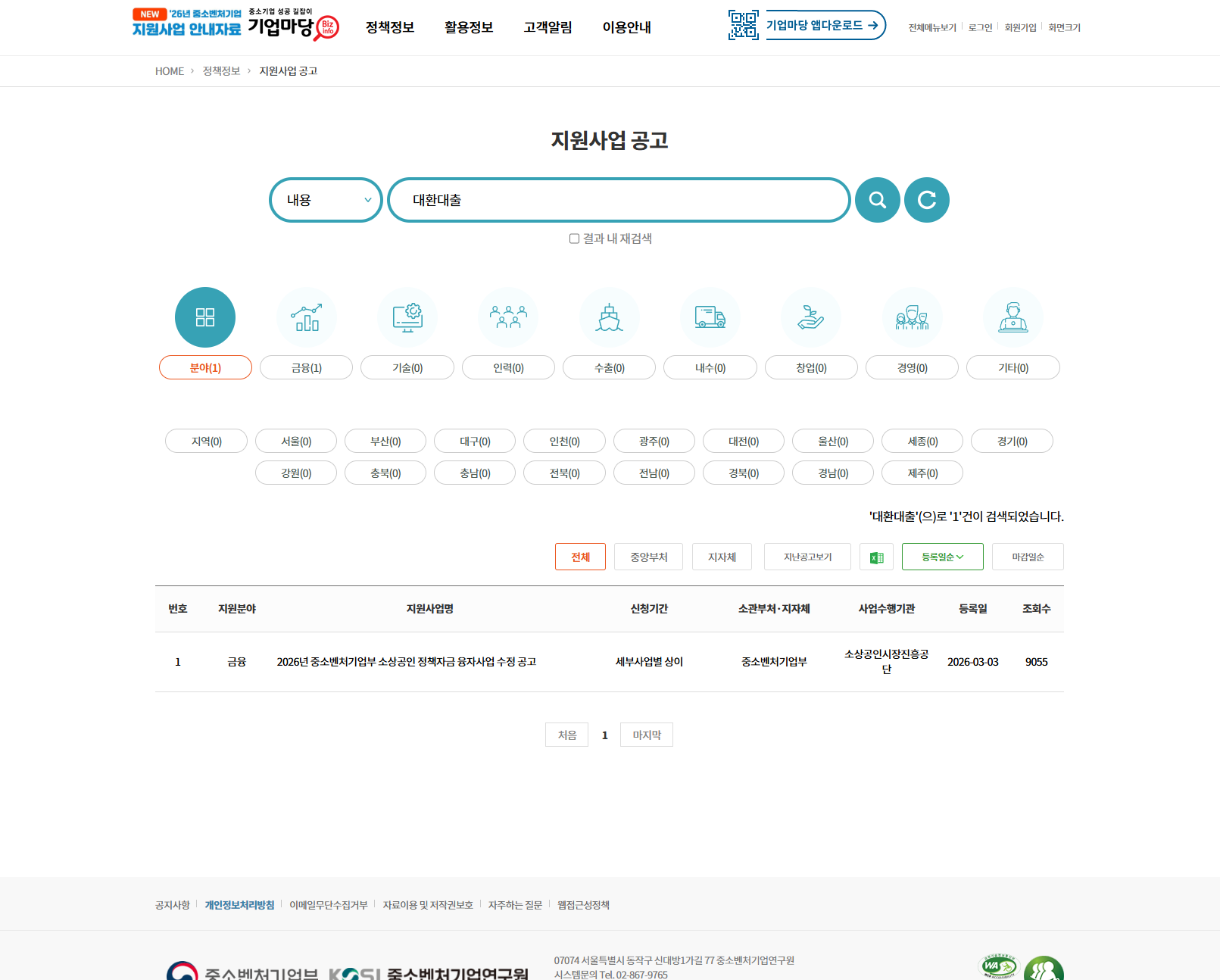 소상공인 대환대출 지원 조건